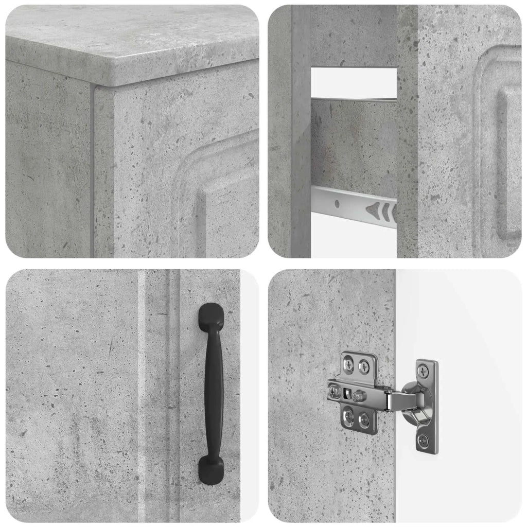Set di Armadi da Bagno da 2 Pezzi UTRECHT Grigio Cemento 3417732