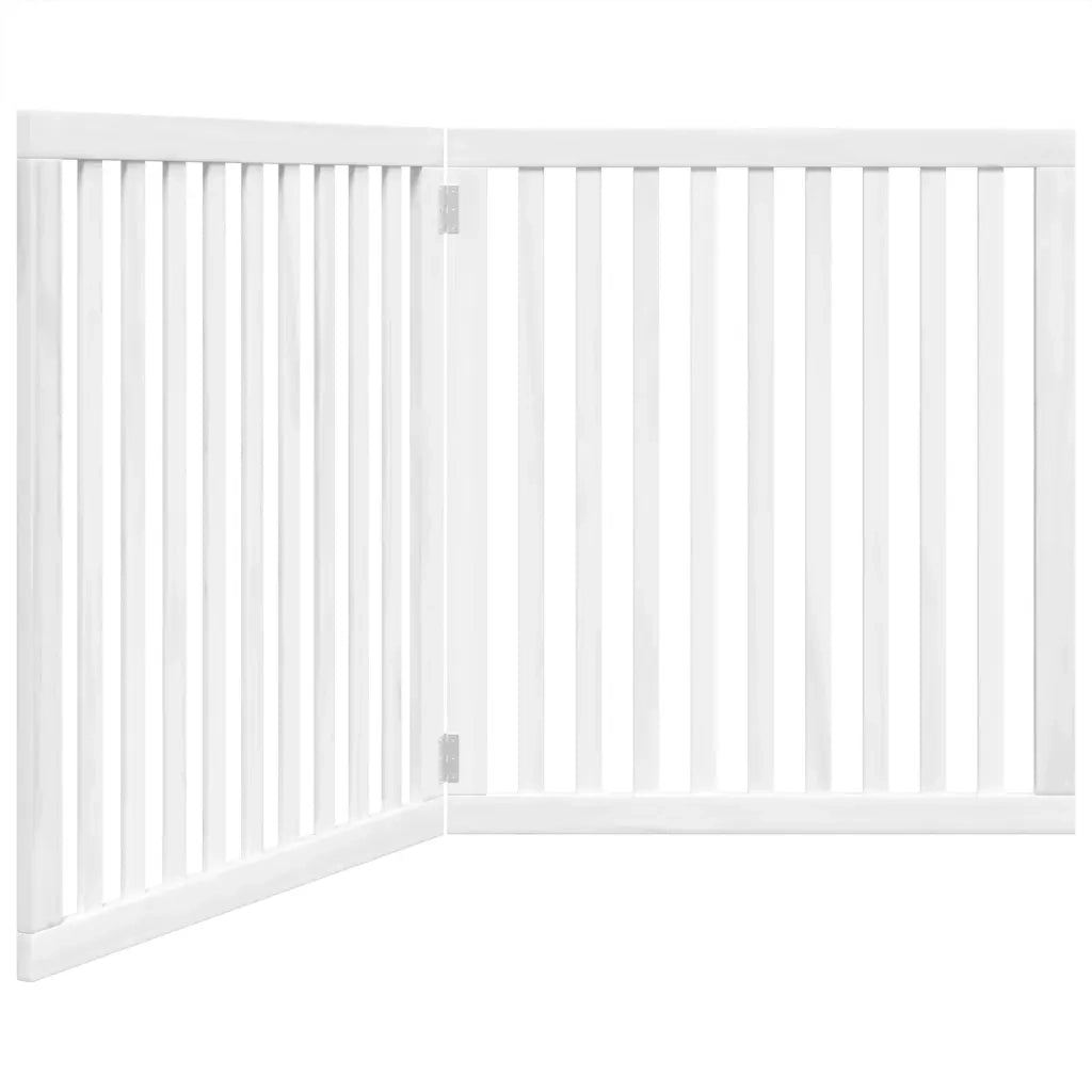 Cancello per Cani Pieghevole 2 Pannelli Bianco 160 cm Pioppo 352250