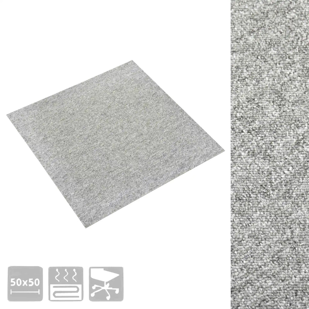 Tappeto 20 pz Grigio chiaro 50 x 50 cm 100% Polipropilene