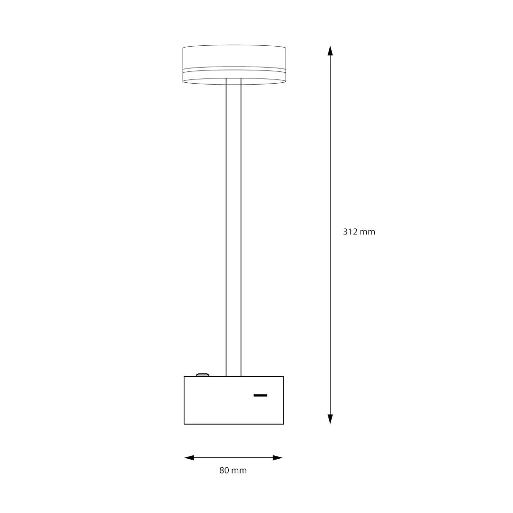Lampada da tavolo nero-oro LED 5W 3000K touch SAM Milagro