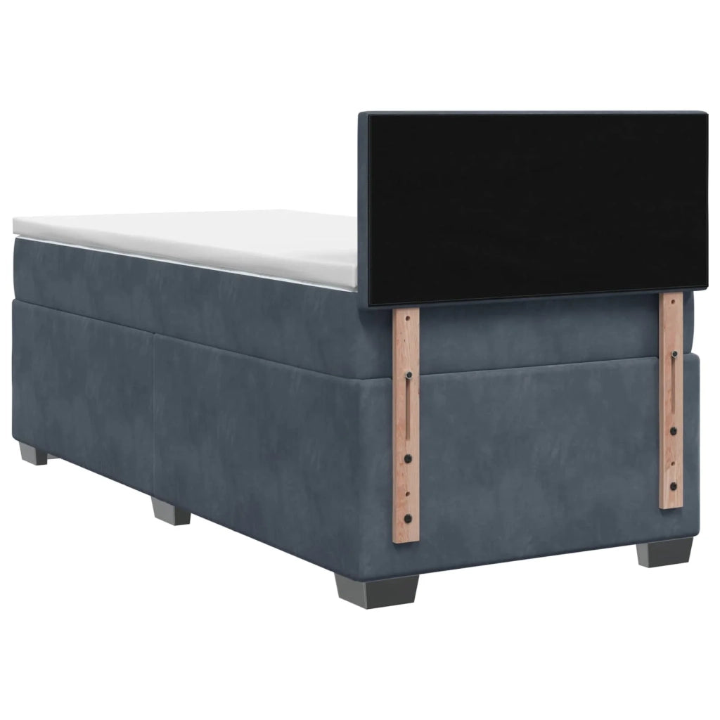 Letto box spring con materasso Grigio Scuro 100 x 200 cm 3450663