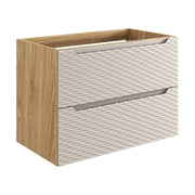 Mobile sottolavabo YOKA – Beige e rovere chiaro 80 cm