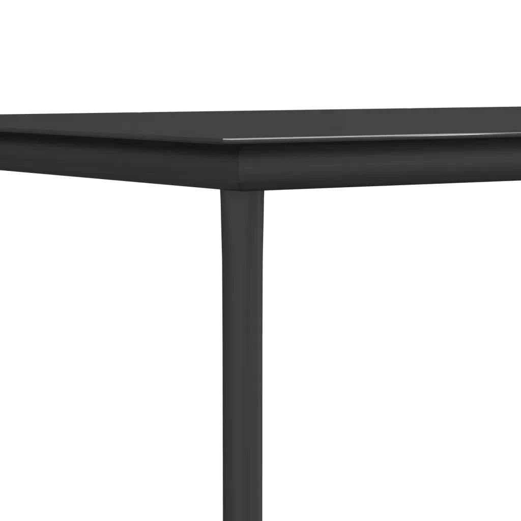 Set Pranzo Giardino 5 pz con Cuscini Polyrattan e Acciaio Nero 3187066