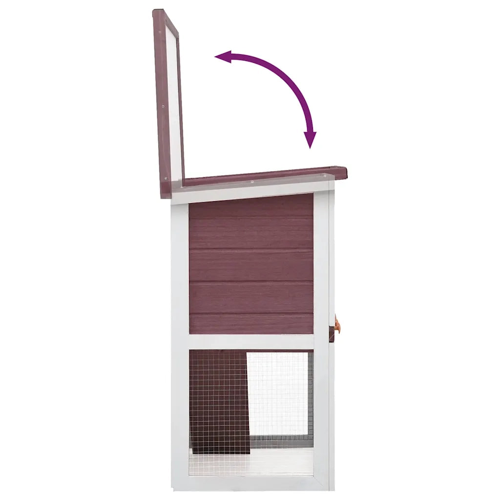 Conigliera per Esterni con 1 Porta Marrone in Legno cod mxl 54530