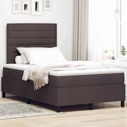Letto a molle con materasso Marrone Scuro 120 x 190 cm Tessuto 3339297