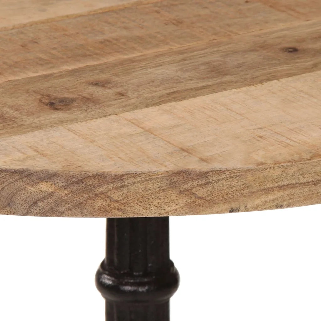 Tavolino da Bistrot Ø60x76 cm in Legno di Mango Grezzo 321087