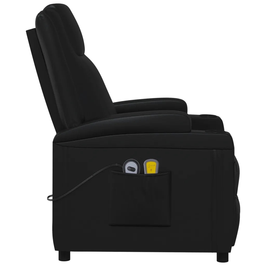 Poltrona Massaggiante Elettrica Nera in Similpelle 3073795