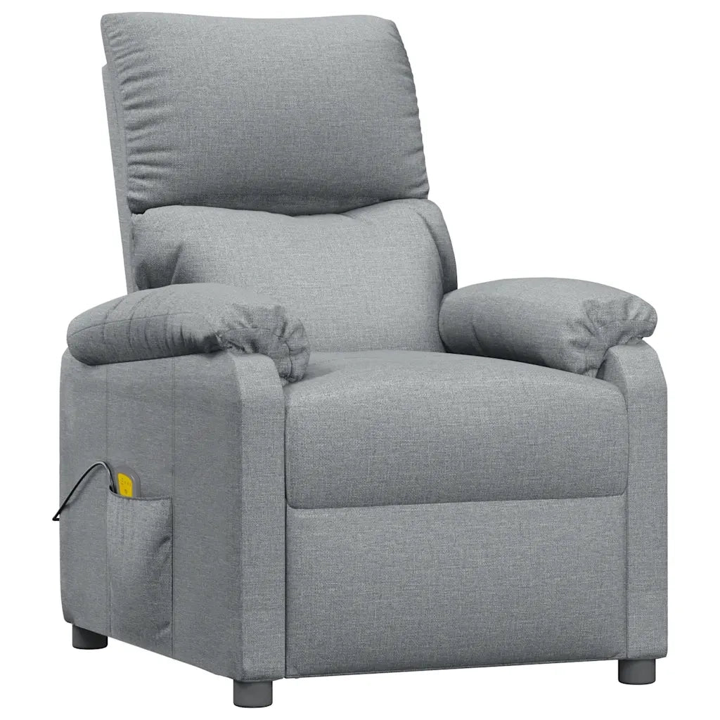 Poltrona Massaggiante in Tessuto Grigio Chiaro 322456