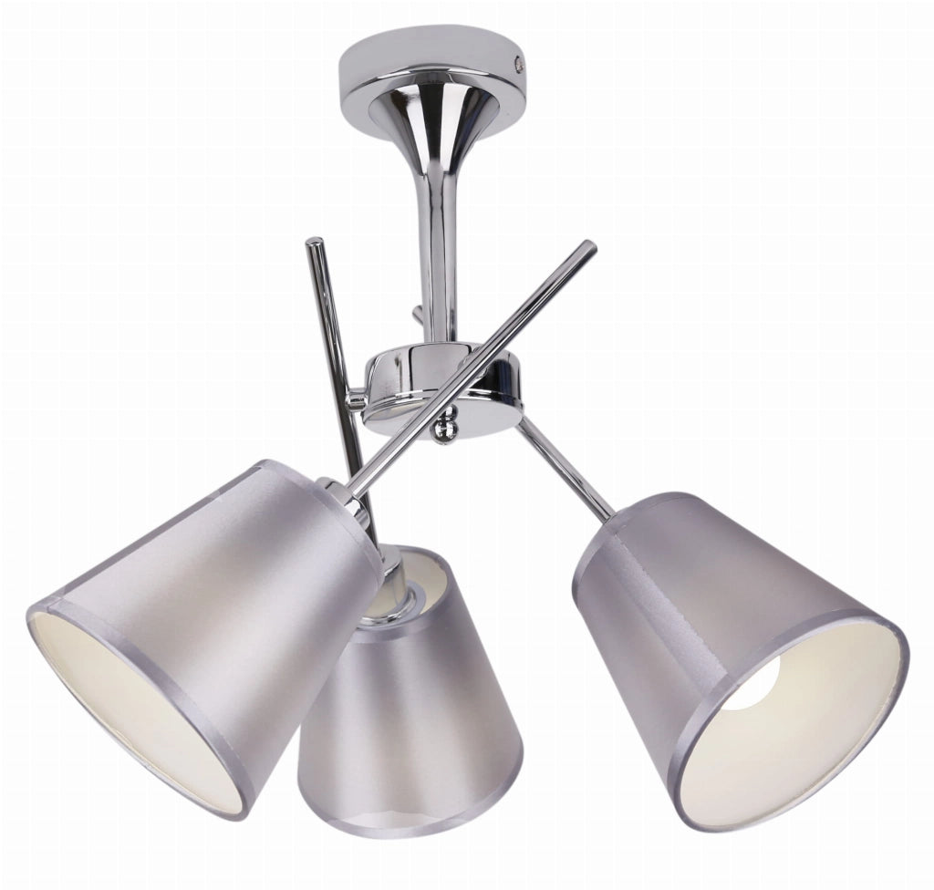 Plafoniera Candellux VOX 33-70623 3xE14 cromo tessuto