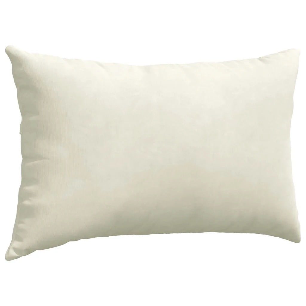 Cuscini da Divano 2 pcs Crema 50 x 30 cm Tessuto in Cords 42013636