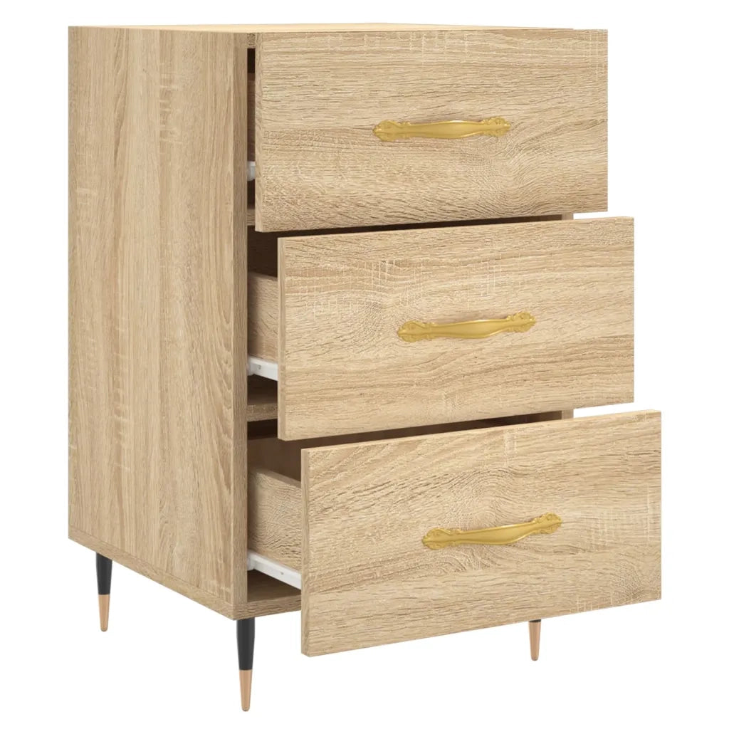 Comodino Rovere Sonoma 40x40x66 cm in Legno Multistrato 827639