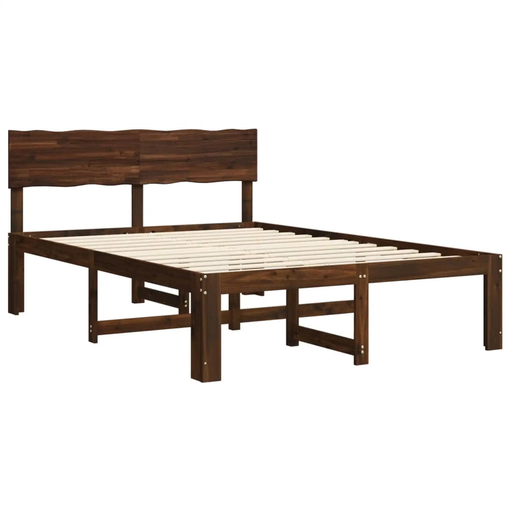 Letto matrimoniale con testiera ROSTOCK Marrone Scuro 903377