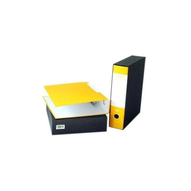 RACCOGLITORE AD ANELLI UFFICIO DORSO 8 SERIE NERO E GIALLO