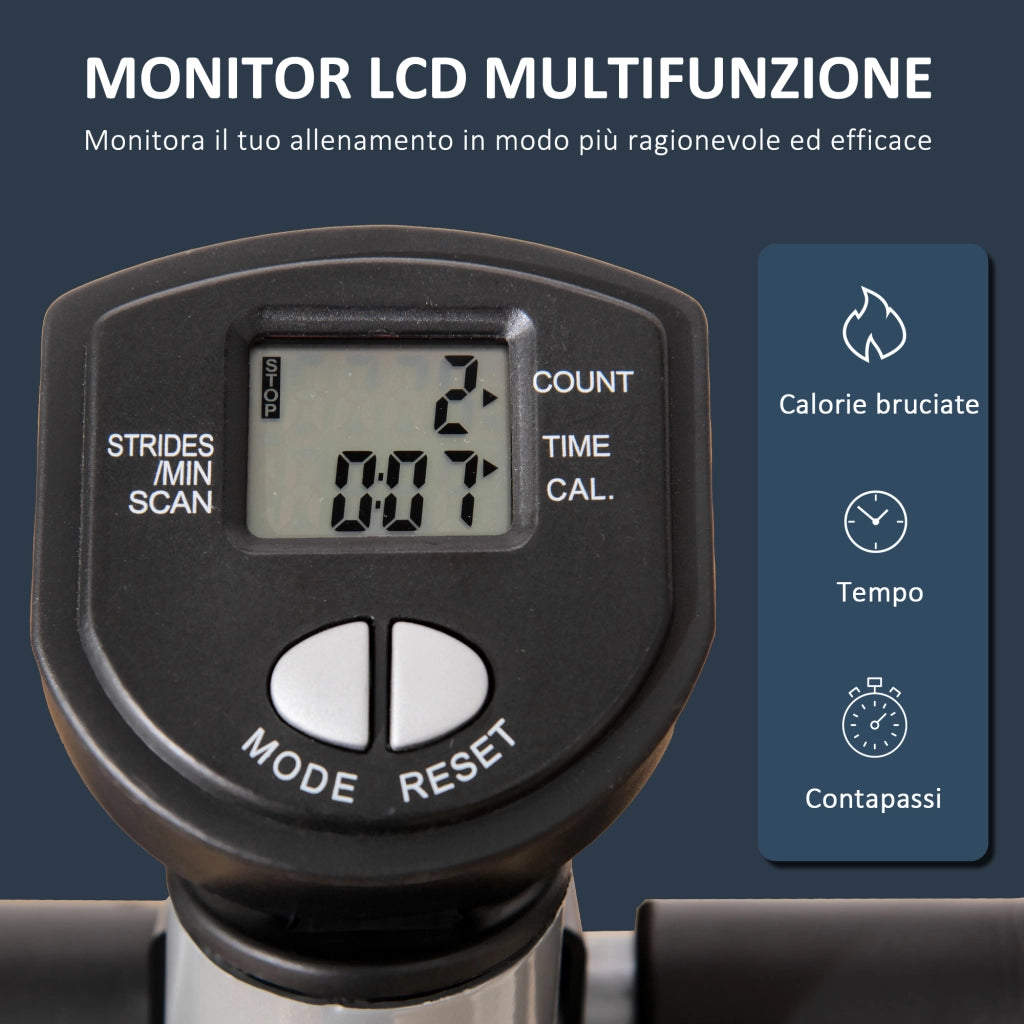 Stepper Fitness ¨C Minimal ¨C Bianco Grigio Acciaio ABS