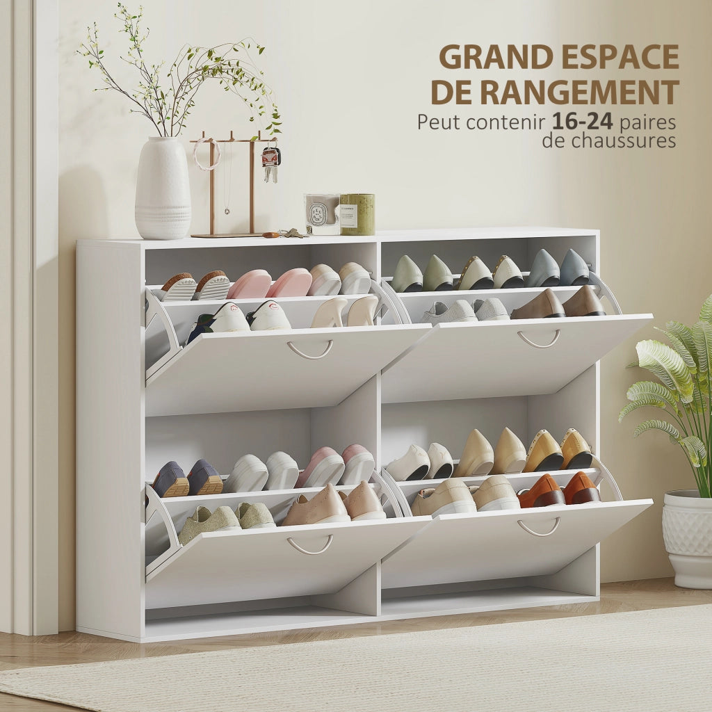 Armadio per Scarpe ¨C Minimal ¨C Bianco 120x24x81 cm