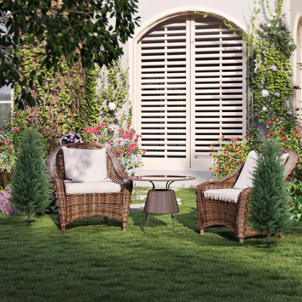 Piante Finte ¨C zephmum ¨C Verde, Set di 2 Cipressi Artificiali