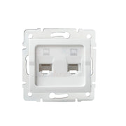 Presa computer LOGI 2x RJ45 Cat 5e bianca Kanlux