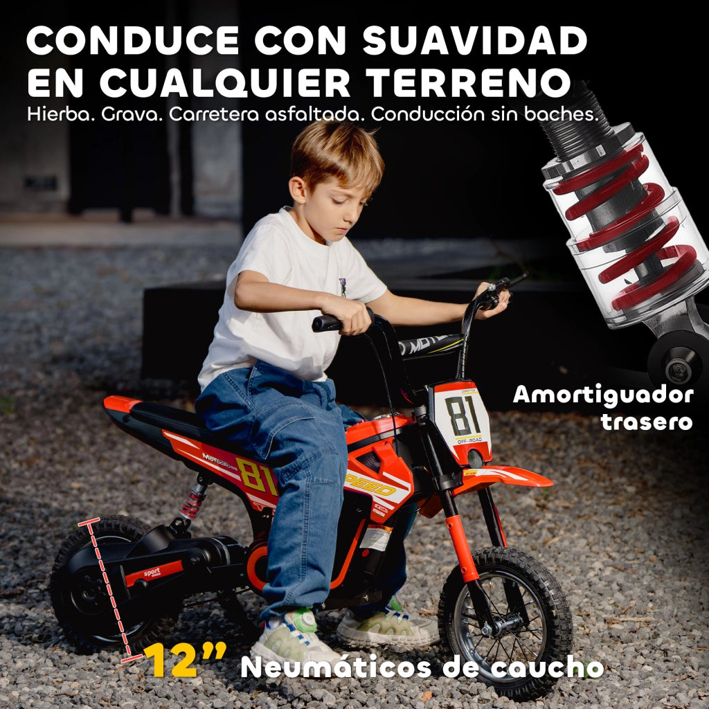 Moto Elettrica per Bambini 24V ¨C zephmum ¨C Rosso