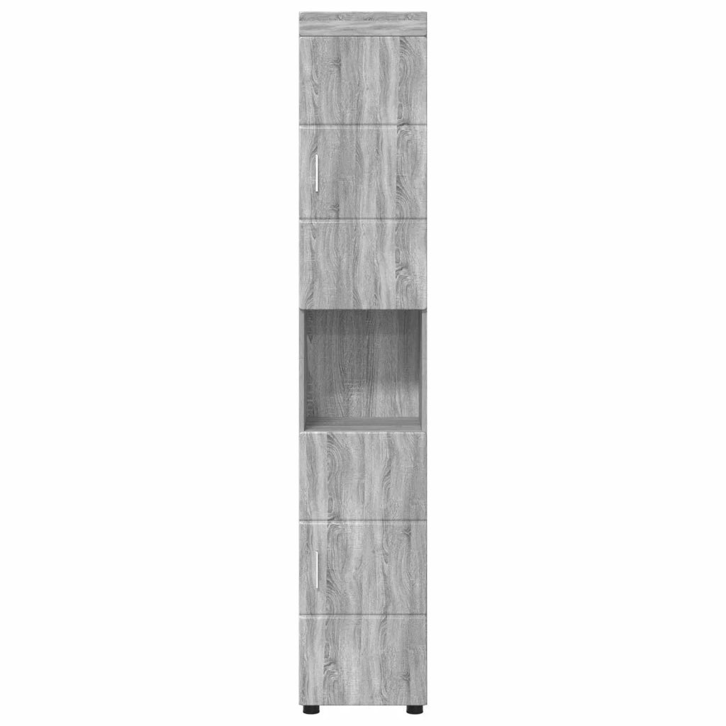Set di Armadi da Bagno TULUM Grigio Sonoma 37 x 31,5 x 203 cm 880357