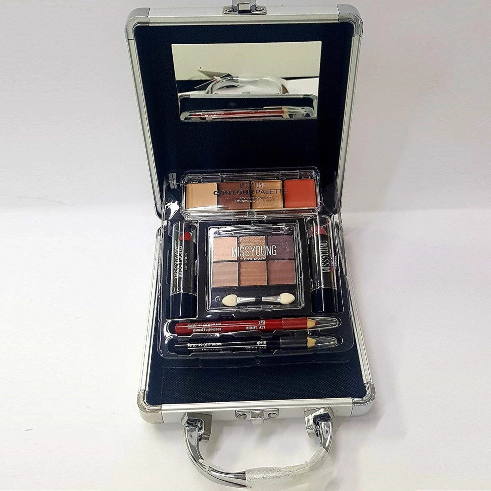 Trade Shop - Trousse Valigetta Make Up Gm14007 Trucco Ombretti 15 Pezzi Contouring Cosmetici -