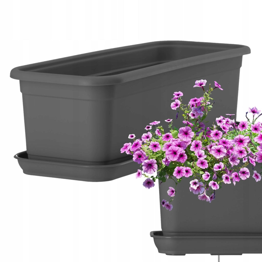 KADAX Fioriera da balcone 40 cm Vaso da fiori Supporto per vaso da fiori Supporto per fiori da balcone