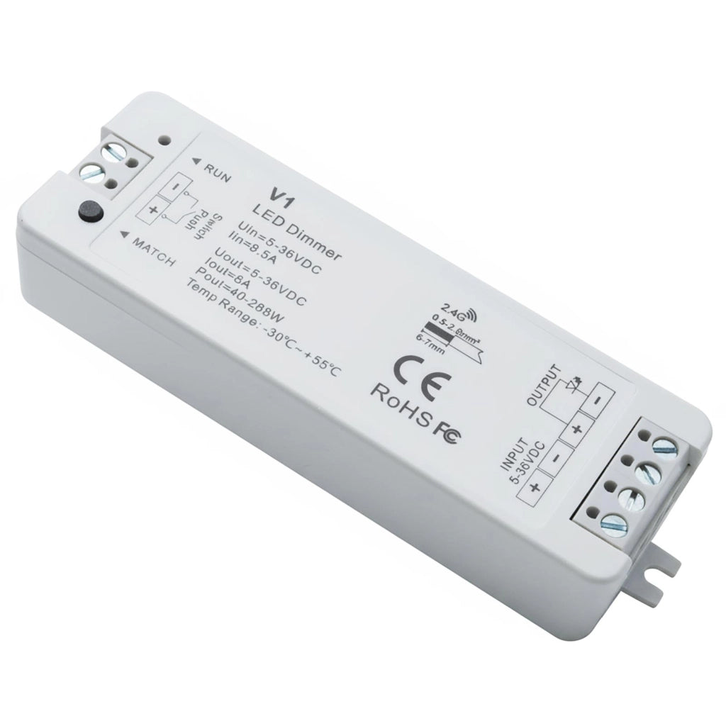 Centralina push dimmer 5-36V DC 8A controller RF 3CH con telecomando per dimmerare faretti lampade LED