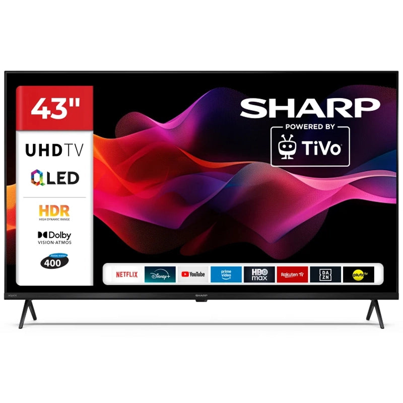 SHARP 43HM5245E - 43"" SMART TV QLED 4K - TIVO OS - FRAMELESS - HDR - AUDIO HARMAN KARDON - IT