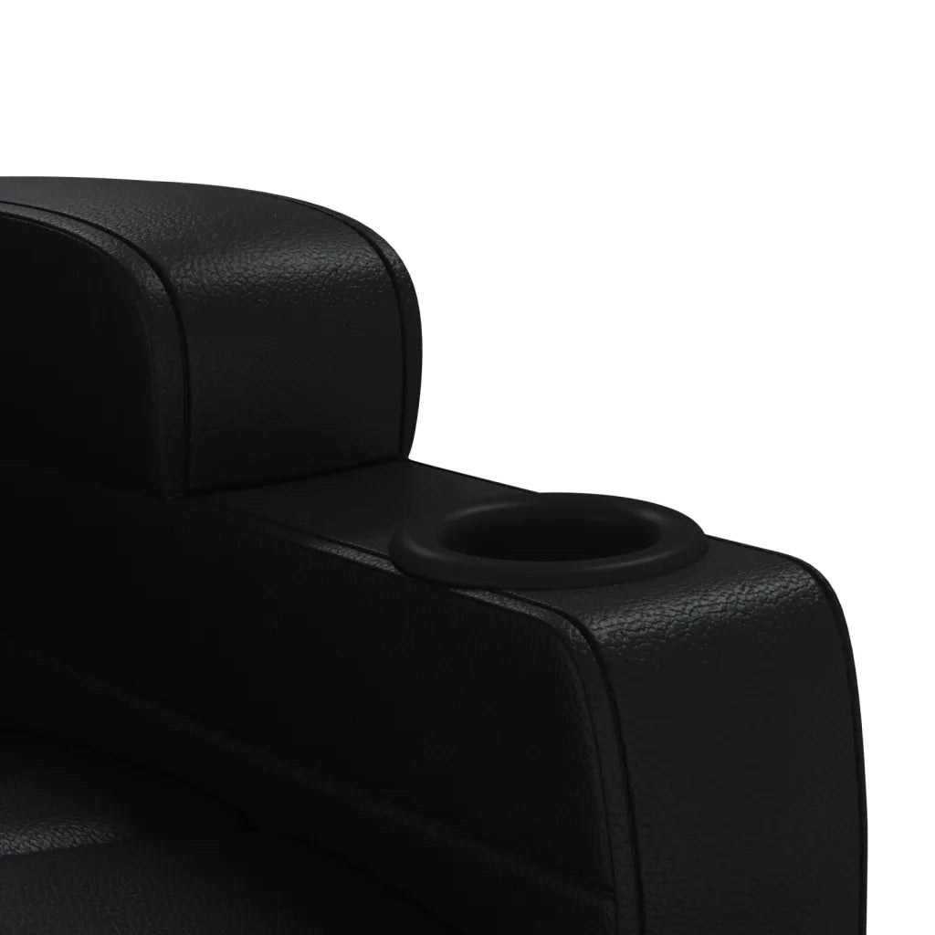 Poltrona Massaggiante Elettrica Nera in Similpelle 3073795