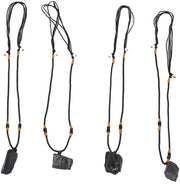 Collana a catenella termoisolante 4 pezzi - Cristalli neri oscillante - Cavo regolabile 25-32 cm - Protezione contro le radiazioni - Accessorio per maglia