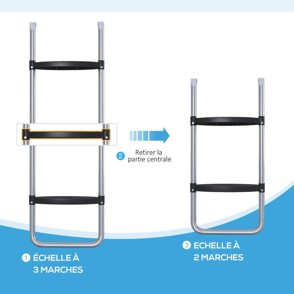 Scala per Trampolino 3 Marche ¨C Minimal ¨C Grigio 120 kg