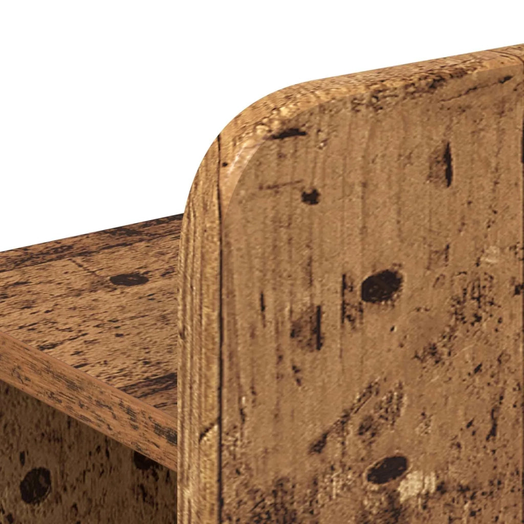 Telaio del letto con storage Legno antico 75 x 190 cm 3433427