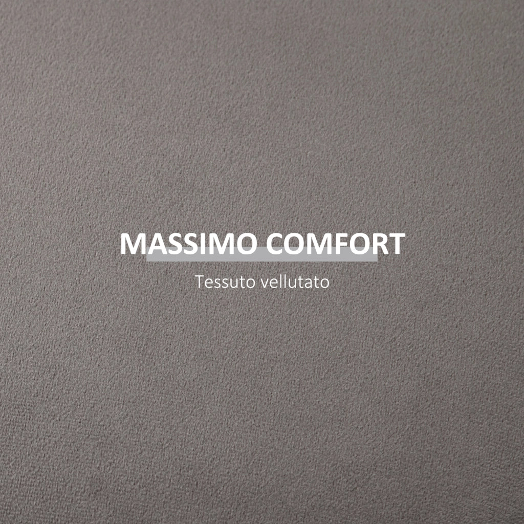 Pouf Contenitore in Velluto ¨C zephmum ¨C Grigio, ?44x47.5cm