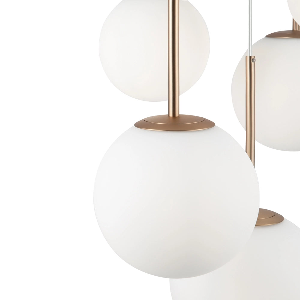 Lampadario Maytoni Basic Form 5 luci ottone in vetro E14