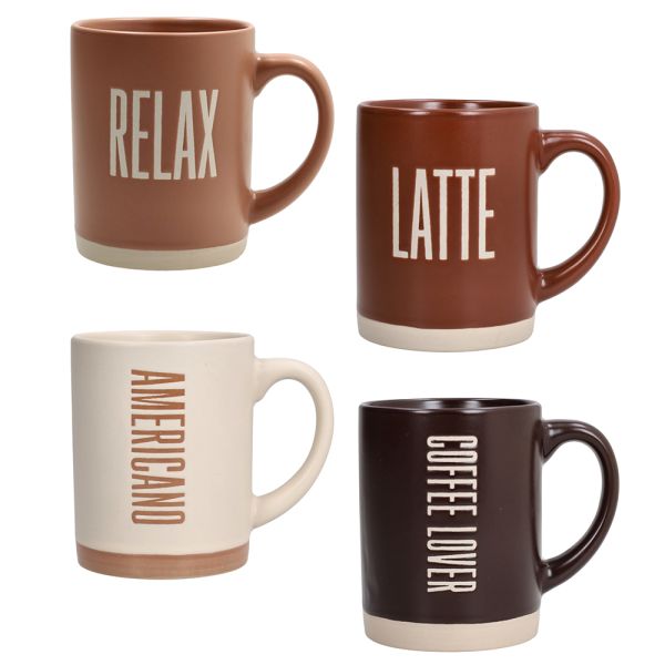 Confezione 4 Mug 450 cc Barista Multicolor
