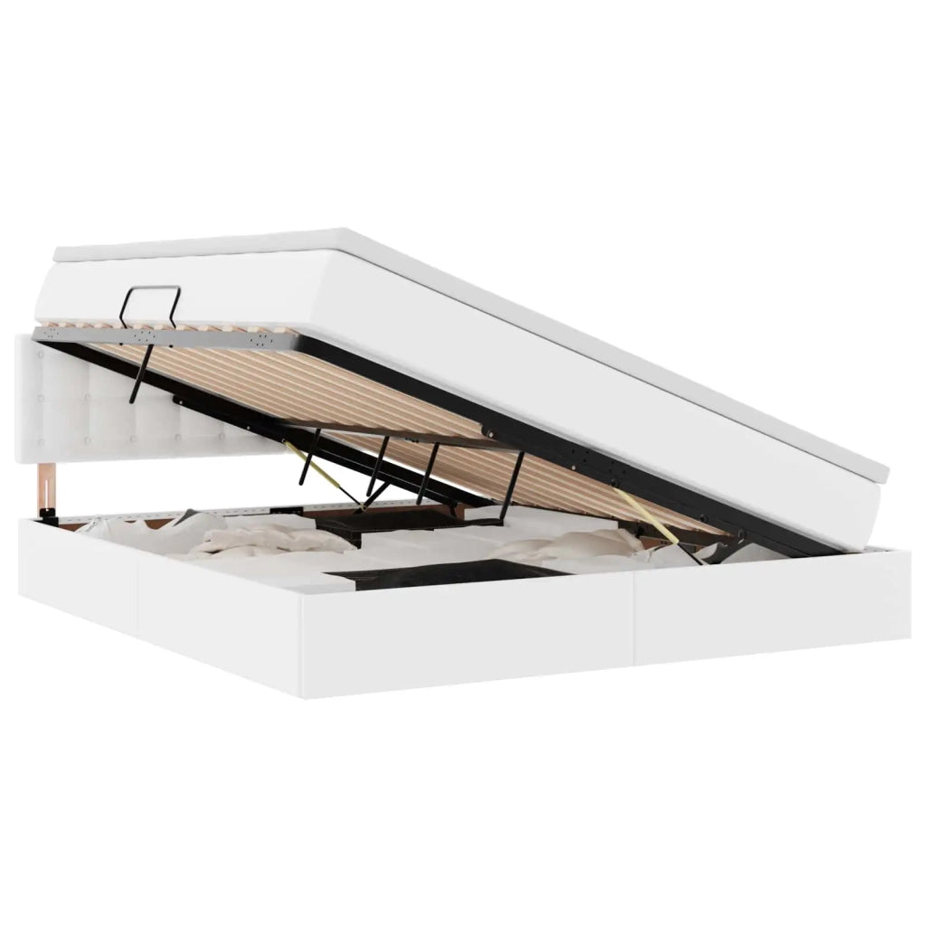 Letto con contenitore e LED con led Bianco Puro 180 x 200 cm