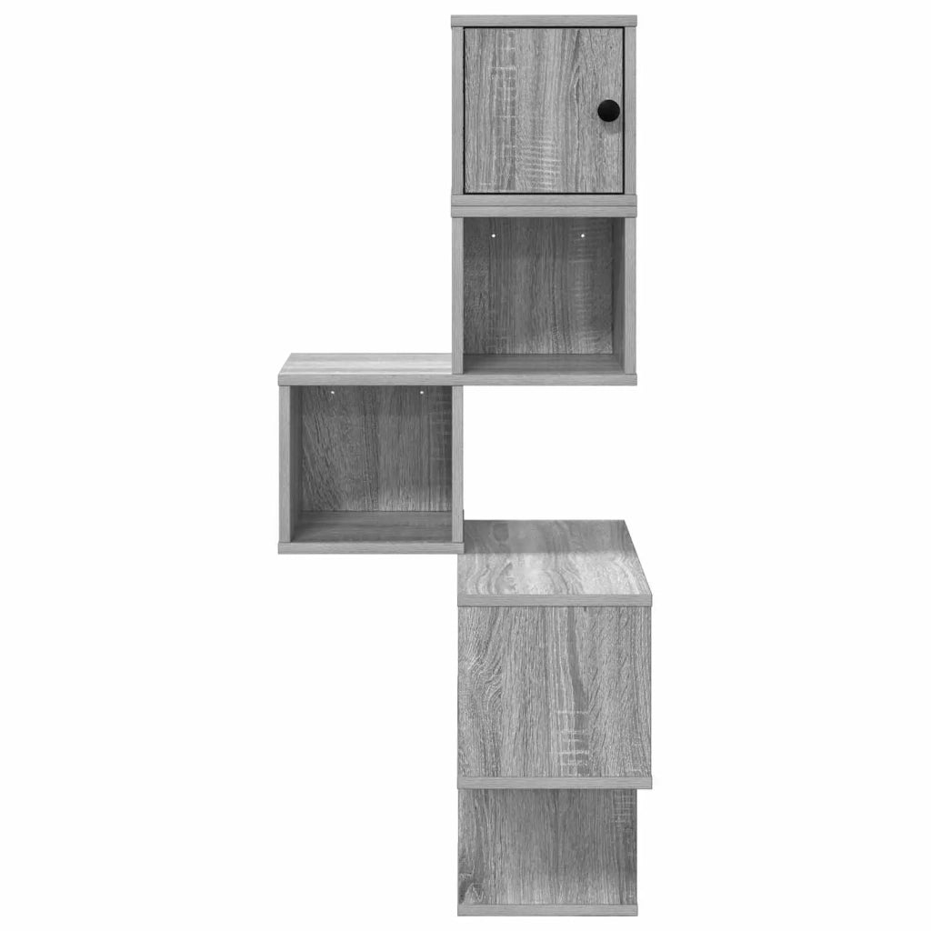 Mensola Angolare da Parete Sonoma grigio 48 x 48 x 120 cm 8012233