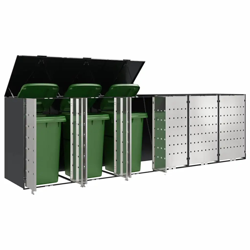 Contenitore per Rifiuti per 3 Bidoni 340 x 77.5 x 115.5 cm 3394782