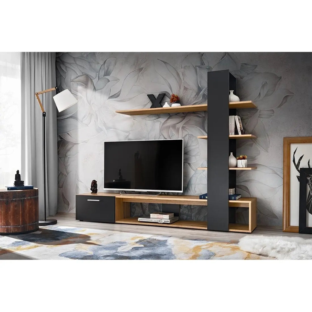 Mobile TV CLEO – Libreria e scaffali integrati