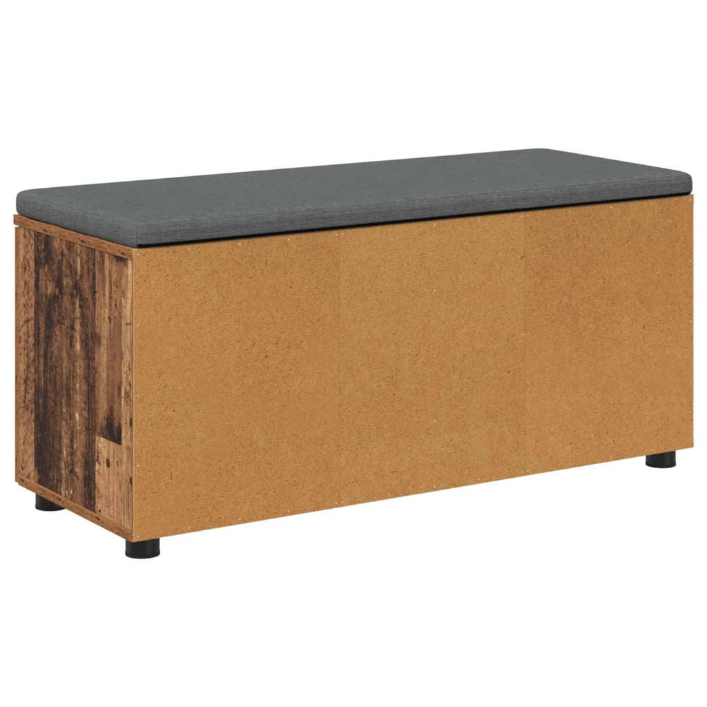 Panca per ingresso con cuscino Legno vecchio 100 x 38 x 46 cm 891494
