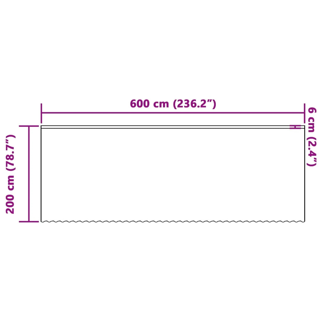 Tenda in Pizzo con tende Bianco 200 x 600 cm Poliestere 4107936