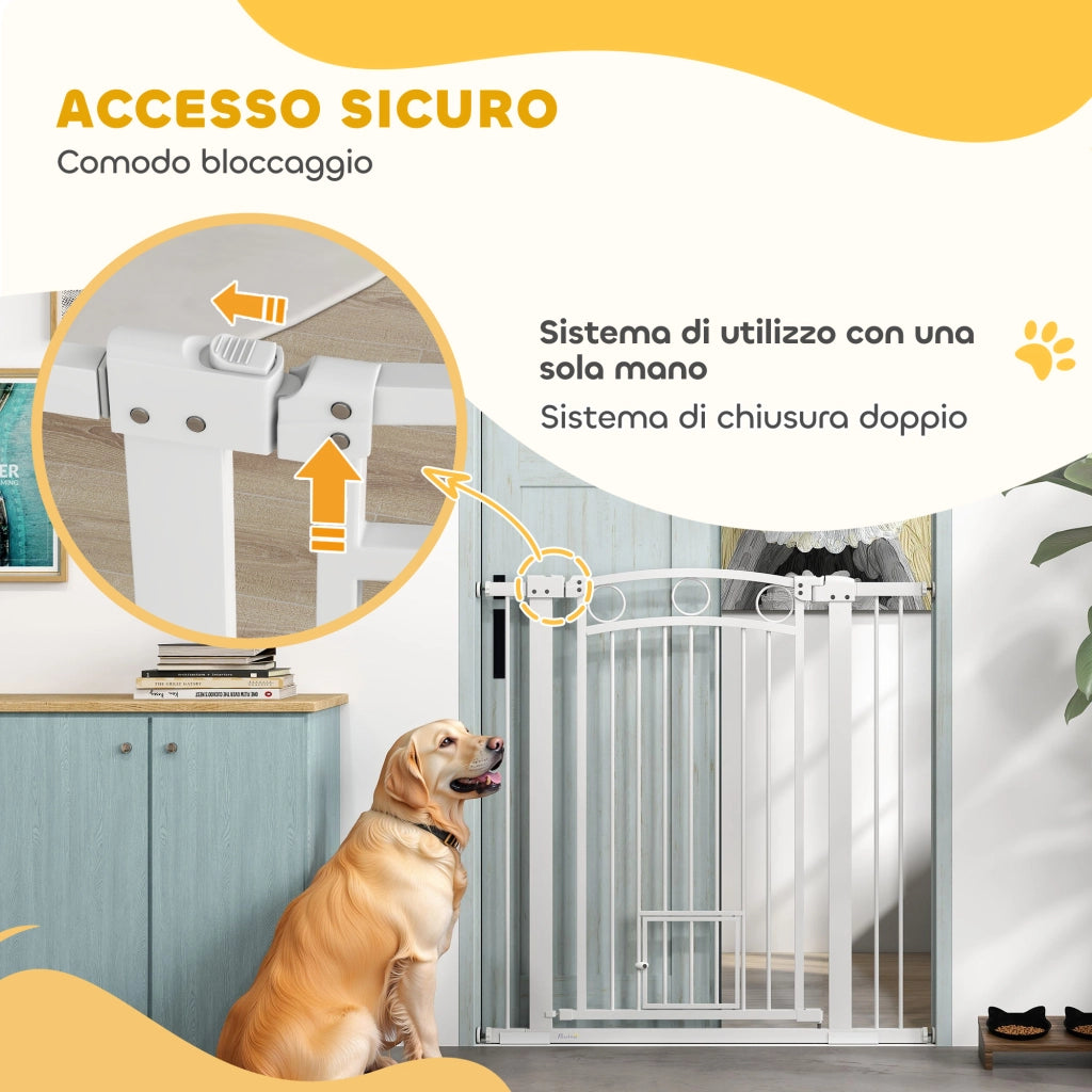 Cancellino per Cani Regolabile ¨C Minimal ¨C Bianco 76-104x106 cm