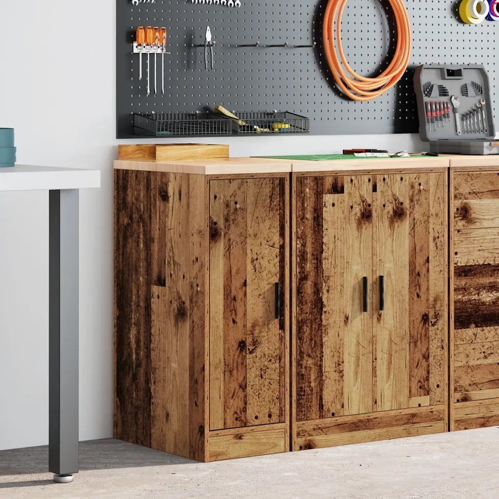 Armadietto per Garage in Legno Vecchio 30x51x85 cm 860560