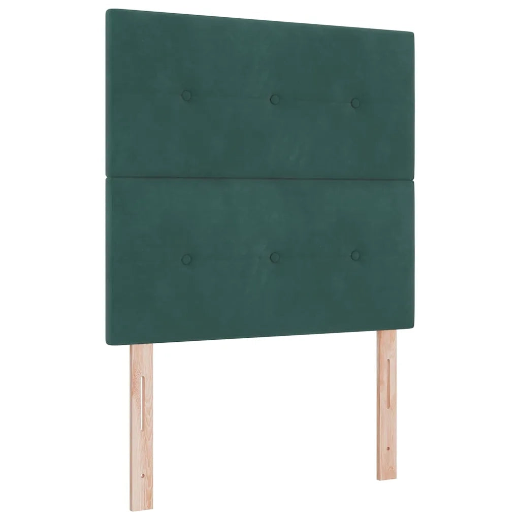 Letto a molle con cuscino Verde scuro 200 x 80 cm Velluto 3344477