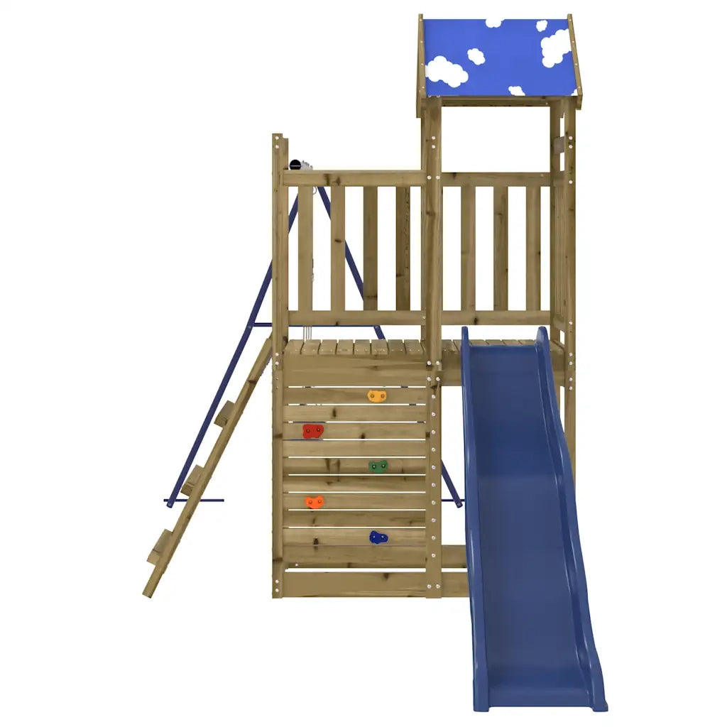 Set da Gioco da Esterno in Legno di Pino Impregnato