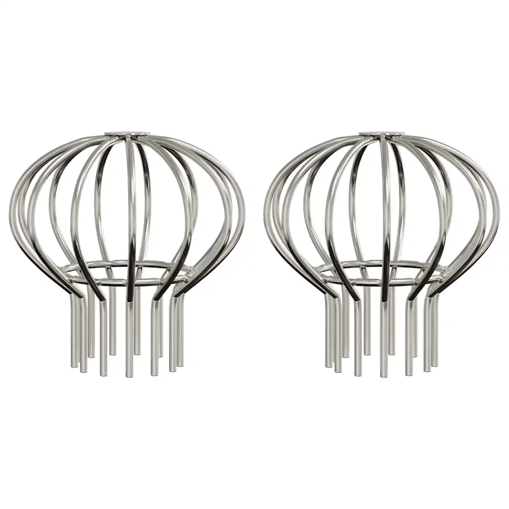 Protezione Foglie per Grondaia 2 pz Argento 75 mm CFW7723577