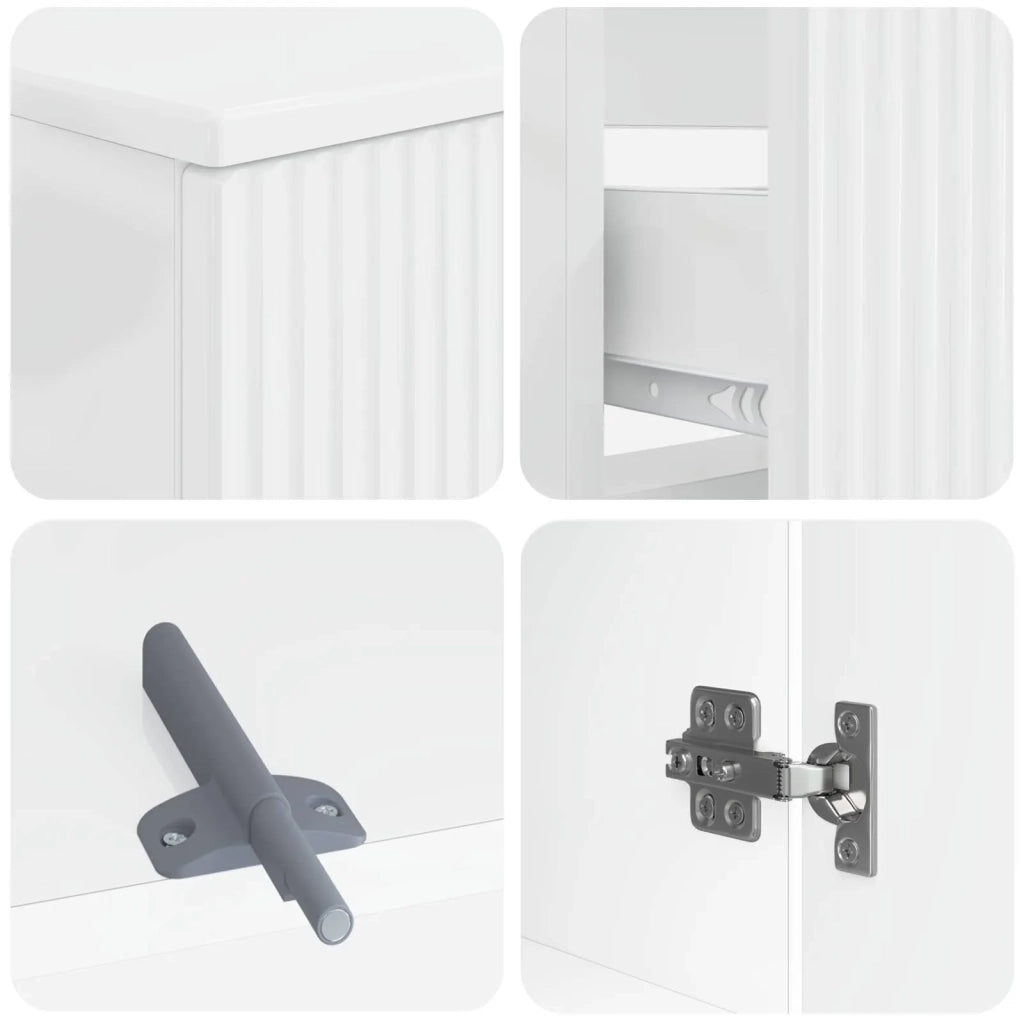 Set di armadietti da bagno in 3 pezzi ARNHEM Bianco Lucido 3417769
