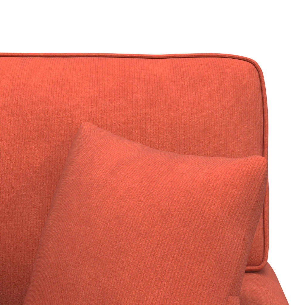 Chaise Longe con Gonna 3 pcs Rosso Arancio Tessuto in Cords 42022953