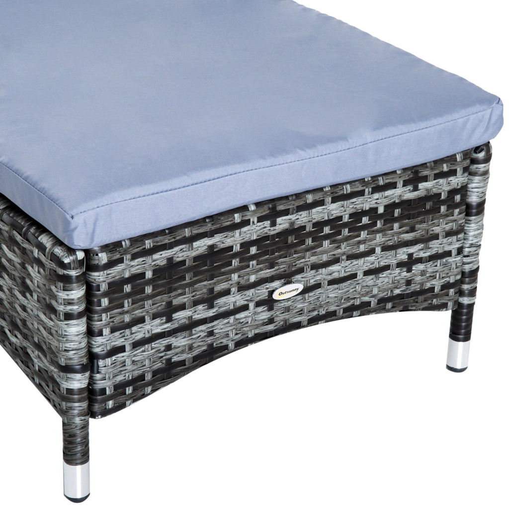 Set di 2 lettini prendisole con materasso ¨C Minimal ¨C grigio