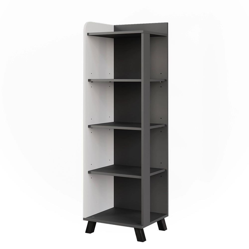 Vicco Mensola da bagno Antracite/bianco 40 x 128 cm con 4 scomparti