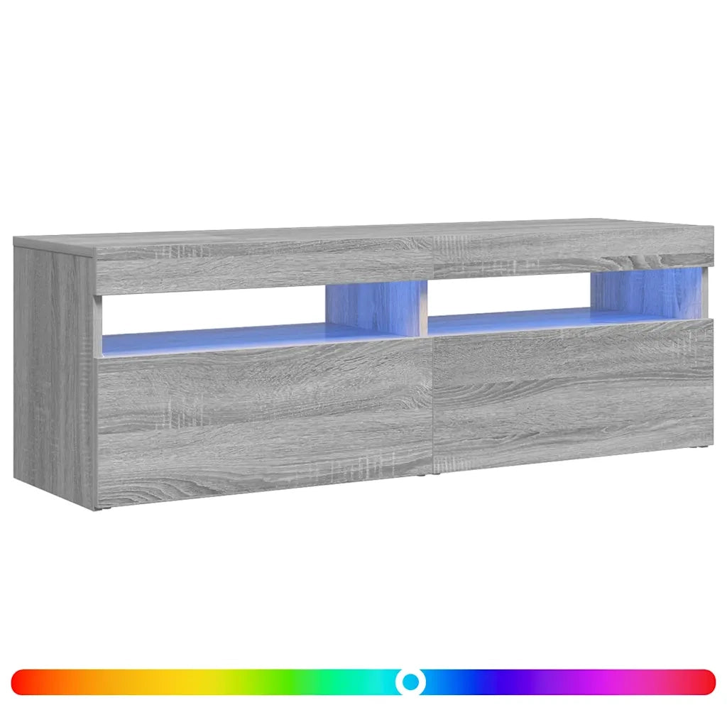 Mobile Porta TV con Luci LED-Mobile per TV-Credenza TV Grigio Sonoma 120x35x40 cmcm 747280